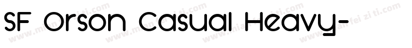 SF Orson Casual Heavy字体转换